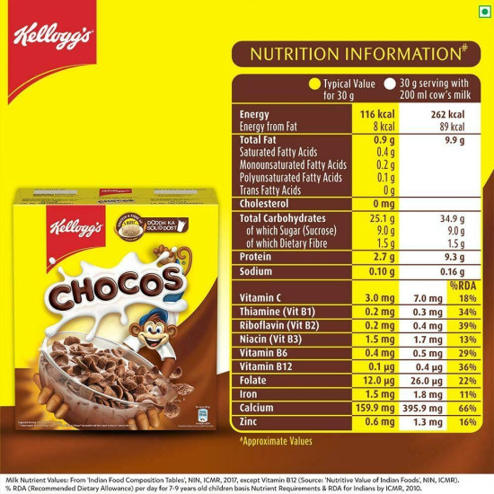 Kellogg's Chocos 250 G - Yummy Chocolaty Breakfast Cereal