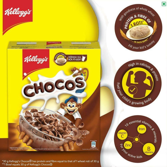 Kellogg's Chocos 250 G - Yummy Chocolaty Breakfast Cereal