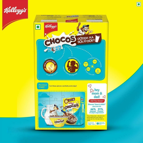 Kellogg's Chocos Duet 375 G - Delicious Wheat-Based Cereal