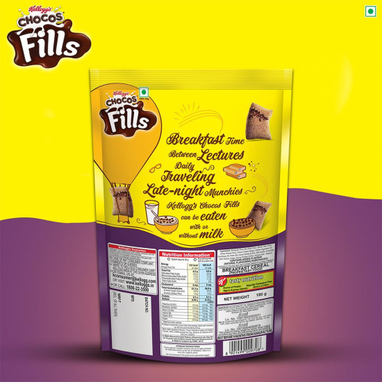 Kellogg's Chocos Fills 180 G - Crunchy & Chocolaty Snack