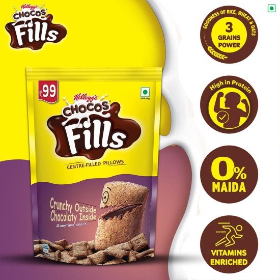 Kellogg's Chocos Fills 180 G - Crunchy & Chocolaty Snack