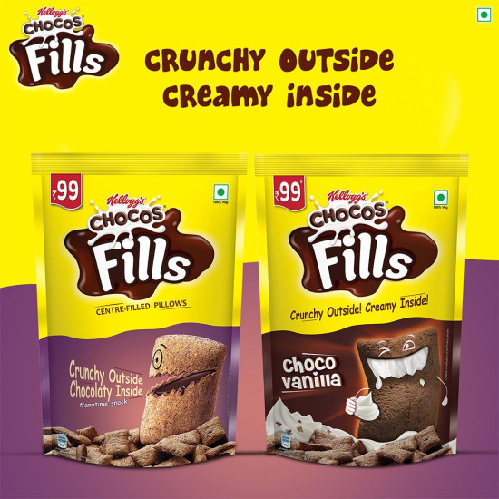 Kellogg's Chocos Fills 180 G - Crunchy & Chocolaty Snack