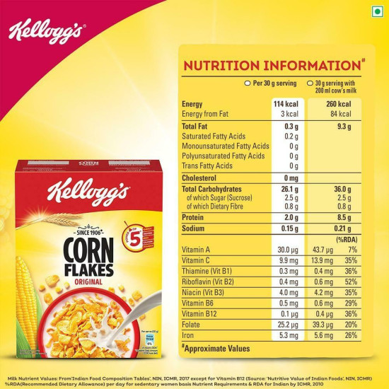 Kellogg's Corn Flakes 100 G - Nourishing Breakfast Cereal