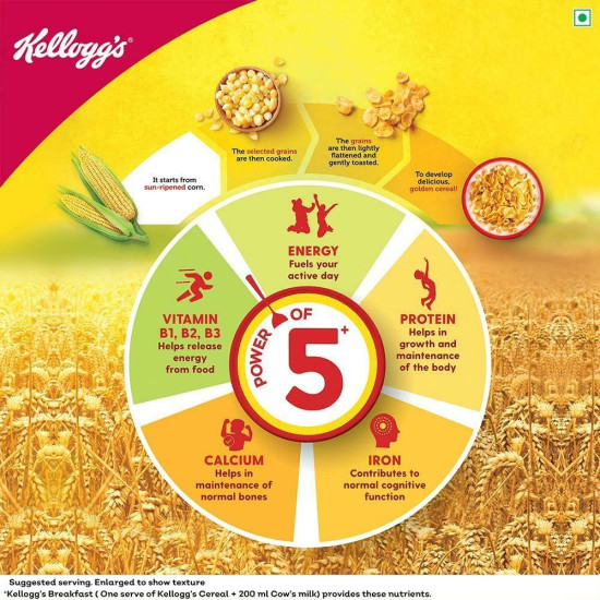 Kellogg's Corn Flakes 475 G - Nourishing Breakfast Cereal