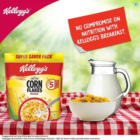 Kellogg's Corn Flakes 875 G - Wholesome Breakfast Cereal