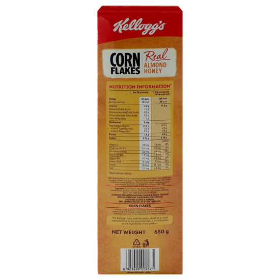 Kellogg's Corn Flakes With Real Almond & Honey - Nourishing Breakfast Cereal