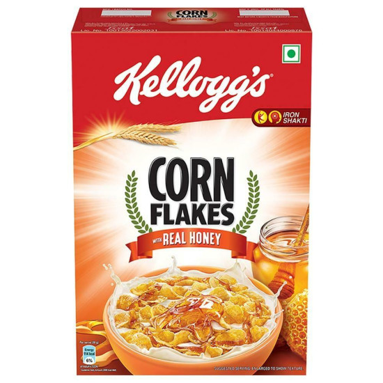 Kellogg's Corn Flakes With Real Honey - Nutritious Breakfast Cereal