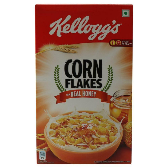 Kellogg's Corn Flakes With Real Honey 630 G - Delicious Breakfast Cereal