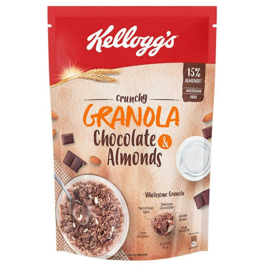 Kellogg's Crunchy Granola with Chocolate & Almonds - Delicious Breakfast Cereal