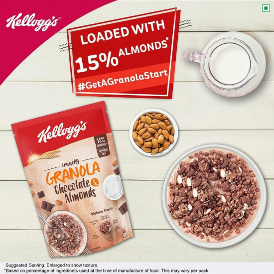 Kellogg's Crunchy Granola with Chocolate & Almonds - Delicious Breakfast Cereal