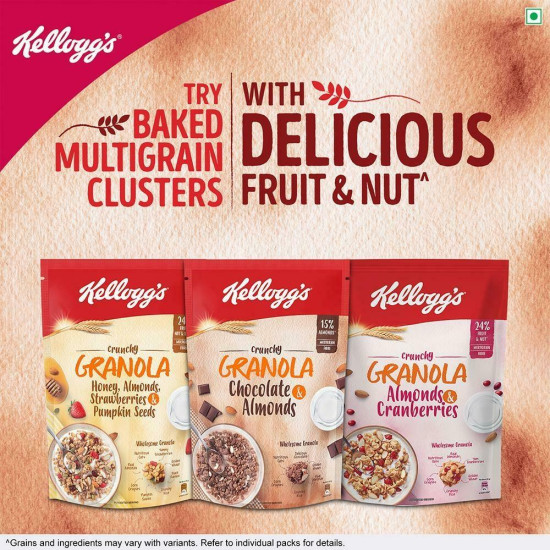 Kellogg's Crunchy Granola with Chocolate & Almonds - Delicious Breakfast Cereal