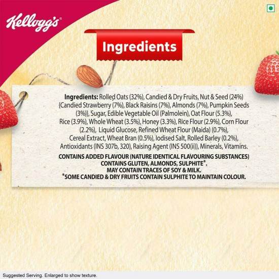 Kellogg's Crunchy Granola With Honey, Almonds, Strawberries & Pumpkin Seeds - Deliciously Nutritious