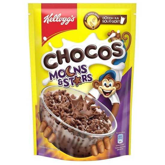 Kellogg's Moons & Stars Chocos 375 G - Delicious Breakfast Cereal