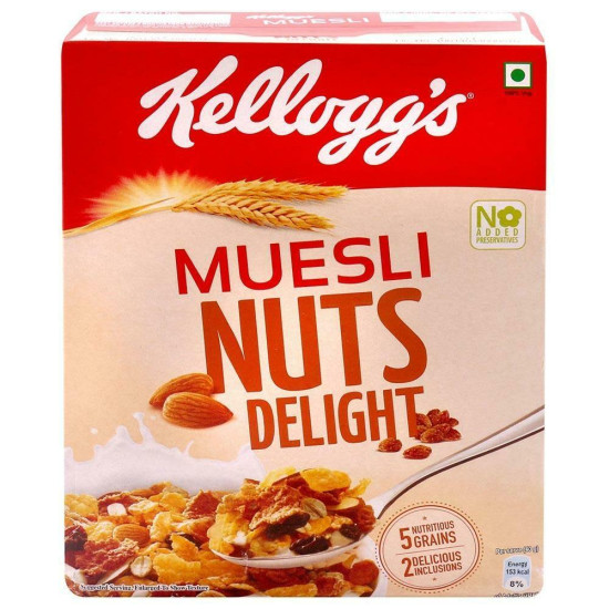 Kellogg's Nuts Delight Muesli 250 G - Nutritious Breakfast Cereal