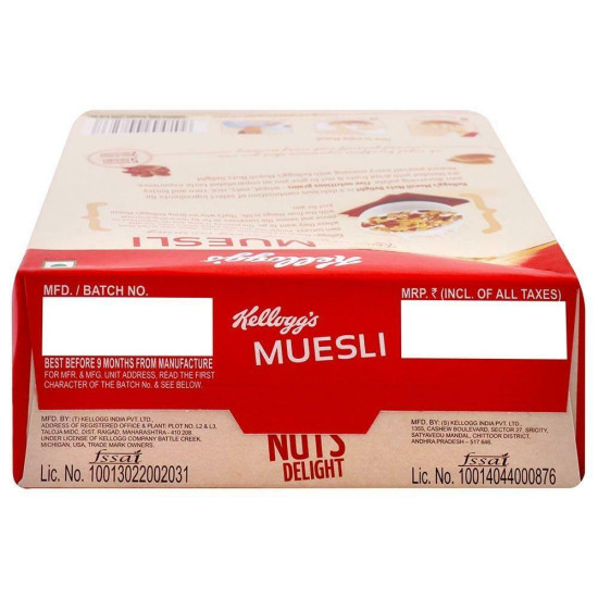 Kellogg's Nuts Delight Muesli 250 G - Nutritious Breakfast Cereal