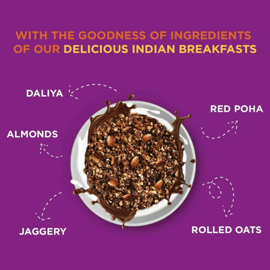 Open Secret Muesli Chocolate Almond 350G - Nutritious Breakfast Cereal