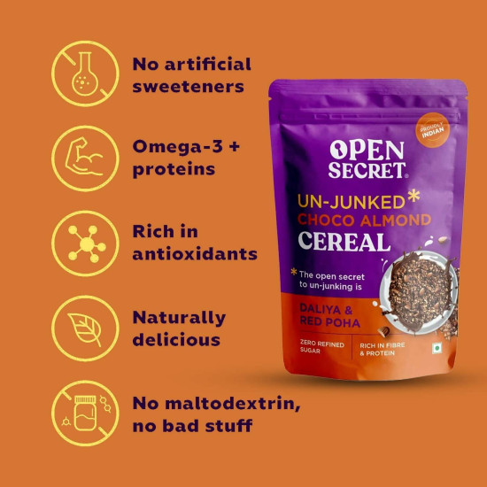 Open Secret Muesli Chocolate Almond 350G - Nutritious Breakfast Cereal