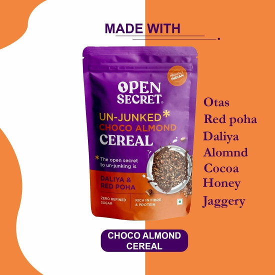 Open Secret Muesli Chocolate Almond 350G - Nutritious Breakfast Cereal