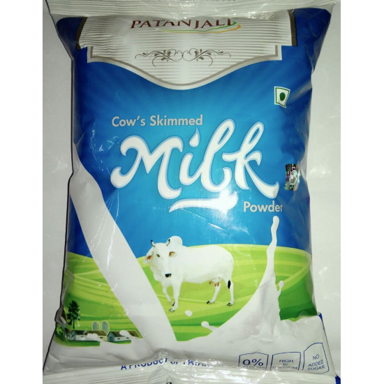 Patanjali Cow Skimmed Milk Powder 500G - Enriched with Protein & Vitamins