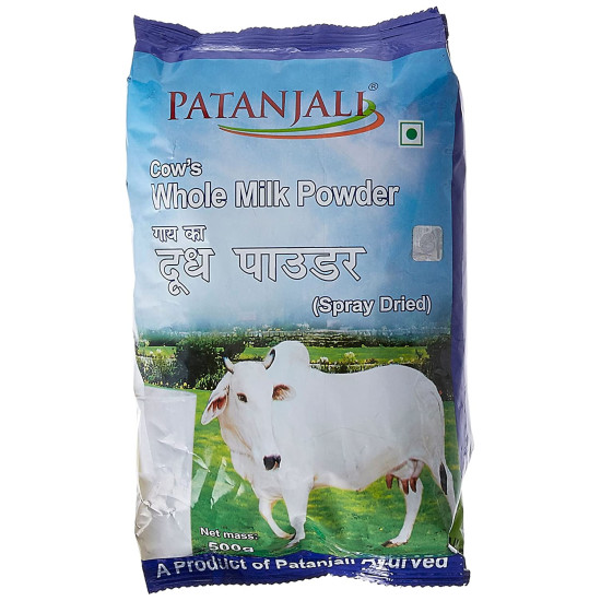 Patanjali Cow Whole Milk Powder 500G - Enriched Nutrition