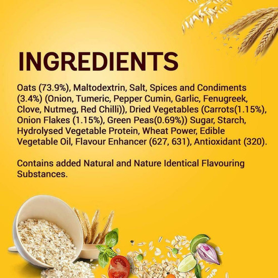 Saffola Classic Instant Masala Oats 38 G - Authentic Indian Flavour