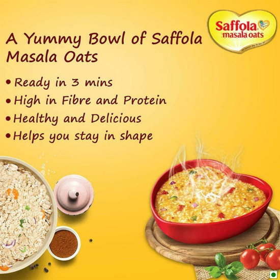 Saffola Classic Instant Masala Oats 38 G - Authentic Indian Flavour