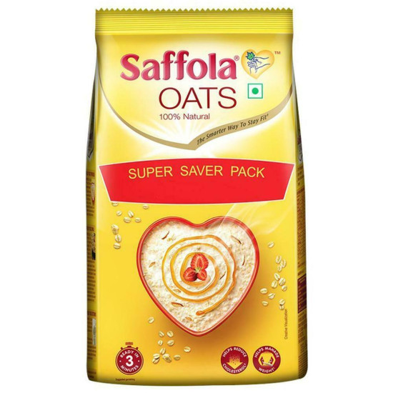 Saffola Oats 500 G - Natural Wholegrain Oats for Health
