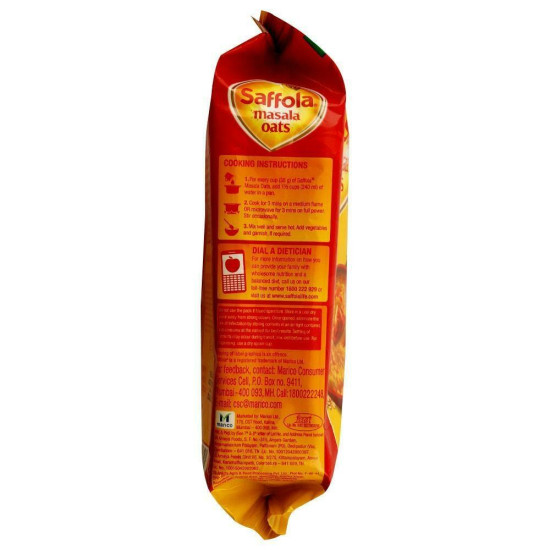 Saffola Peppy Tomato Instant Masala Oats 500 G - Quick & Healthy Snack
