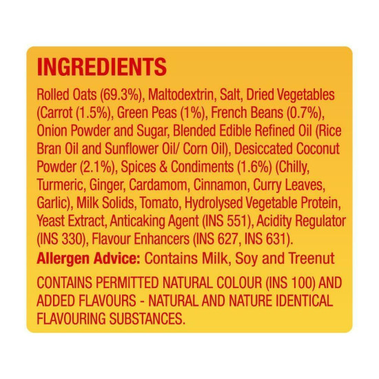 Saffola Veggie Twist Instant Masala Oats - Quick & Healthy Snack