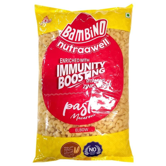 Bambino Nutraawell Elbow Macaroni Pasta - Tasty Durum Wheat Delight