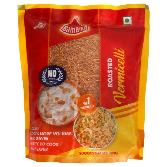Bambino Roasted Vermicelli 500 G - Perfect for Upma, Pulao, and Kheer