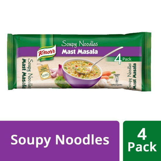 Knorr Mast Masala Instant Soupy Noodles - Delicious and Quick Snack