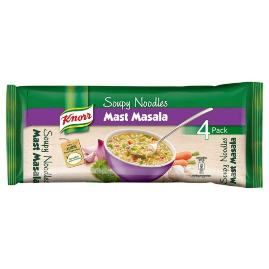 Knorr Mast Masala Instant Soupy Noodles - Delicious and Quick Snack