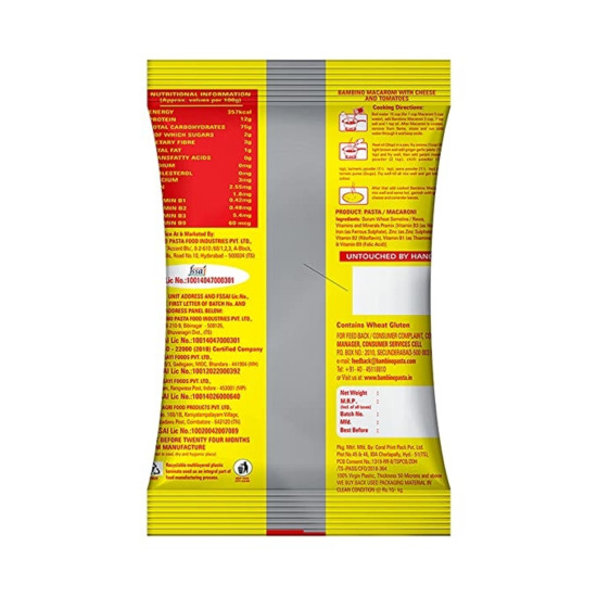 Bambino Macaroni Pasta 500 g - Authentic Italian Taste