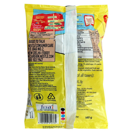 Maggi 2-Minute Masala Instant Noodles 140 G - Authentic Indian Flavor