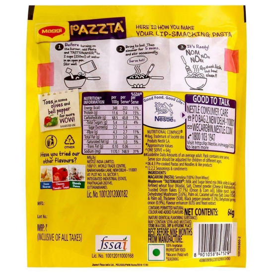 Maggi Mushroom Penne Instant Pazzta - Quick & Delicious
