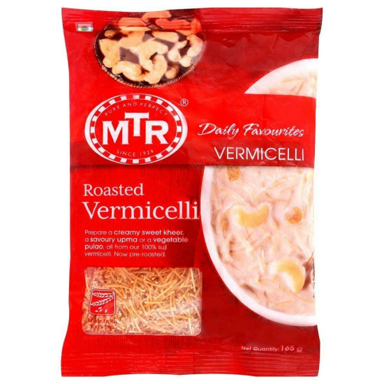 MTR Roasted Vermicelli 165 G - Finest Quality Wheat Semolina