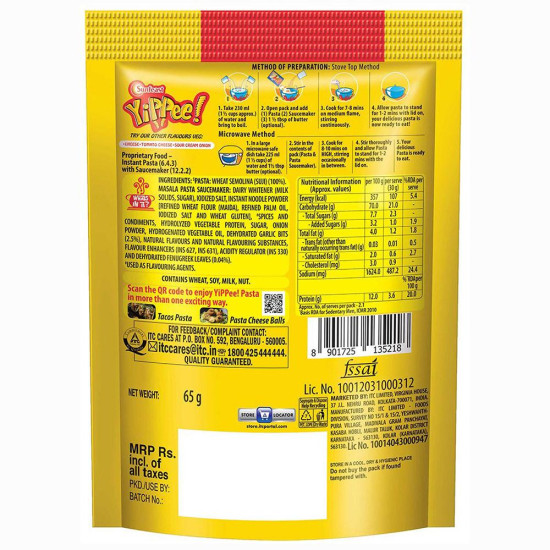 Sunfeast Pasta Treat Instant Masala Pasta 65 G - Delicious Snack & Meal