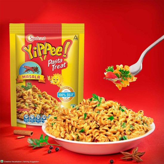 Sunfeast Pasta Treat Instant Masala Pasta 65 G - Delicious Snack & Meal