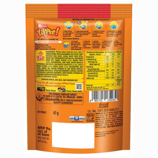 Sunfeast Tomato Cheese Instant Pasta Treat 65 G - Delicious & Healthy Snack