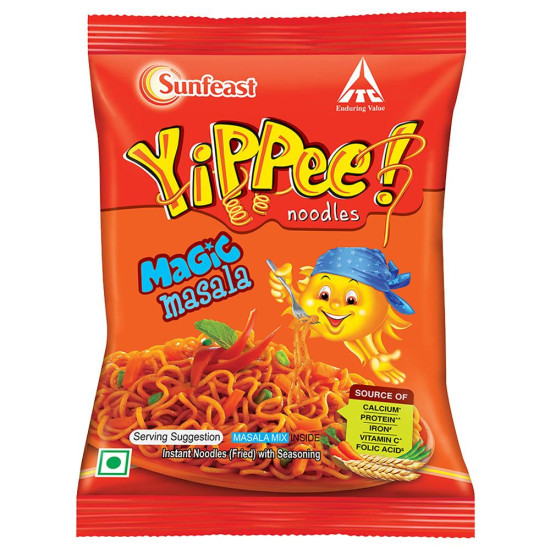 Sunfeast Yippee Magic Masala Instant Noodles 30 G - Unique Spicy Flavor