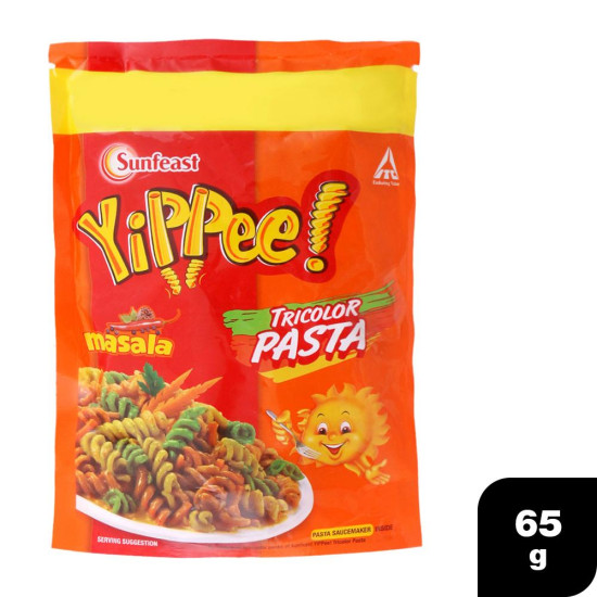 Sunfeast Yippee Masala Instant Tricolor Pasta 65 G - Vibrant & Tasty Snack