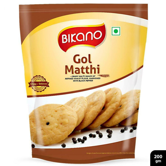 Bikano Gol Mathi 200 G - Authentic Indian Snack