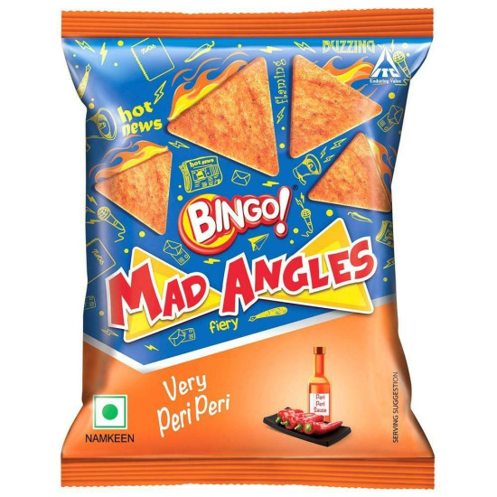Bingo Peri Peri Mad Angles 117 G - Spicy Snack Delight
