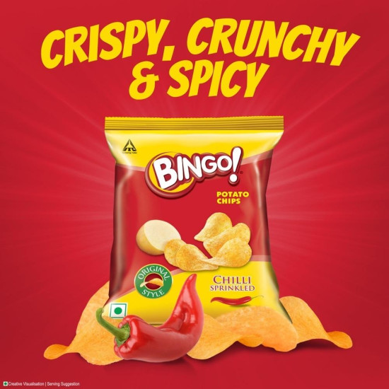Bingo Original Style Chilli Sprinkled Potato Chips - Spicy Delight