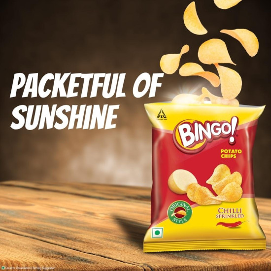 Bingo Original Style Chilli Sprinkled Potato Chips - Spicy Delight