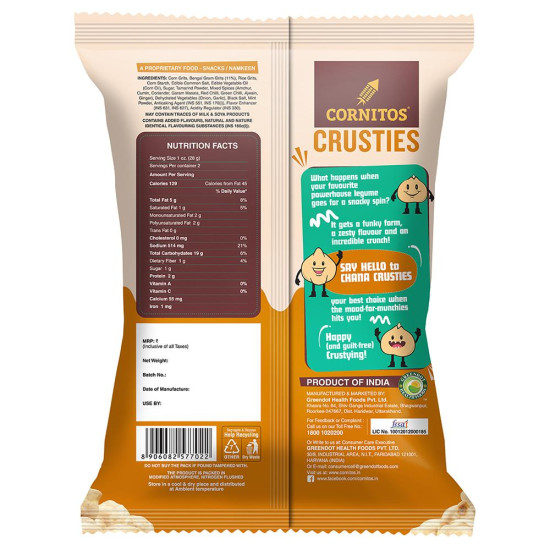 Cornitos Dilli Chaat Chickpea Crusties - Crispy & Delicious Snack