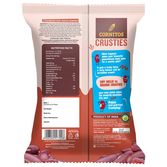 Cornitos King Curry Bean Crusties 57 G - Crispy Delicious Snack
