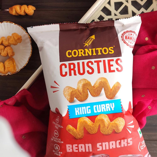 Cornitos King Curry Bean Crusties 57 G - Crispy Delicious Snack