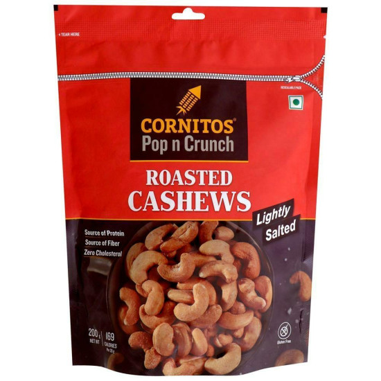 Cornitos Roasted Salted Cashew 200 G - Crunchy Snack Delight